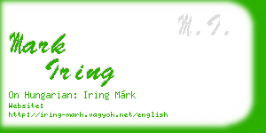 mark iring business card